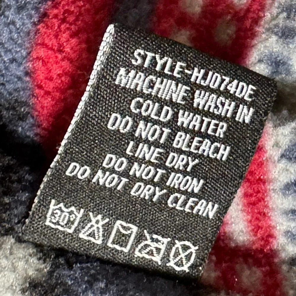 Hooey Men's Western Denim Jacket Blue XXL Sherpa Collar Aztec Fleece Lined